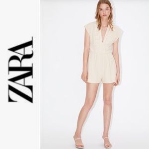 NWT Zara Contrasting Jumpsuit Romper M